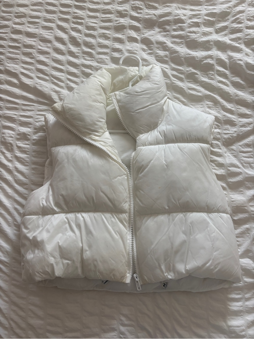 white puffer vest